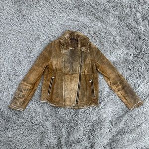 Andrew Marc Leather Fur Winter Jacket